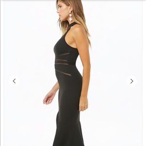 High-kneck cutout mermaid gown
